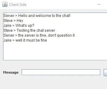 Binary KLV Chat System interface screenshot