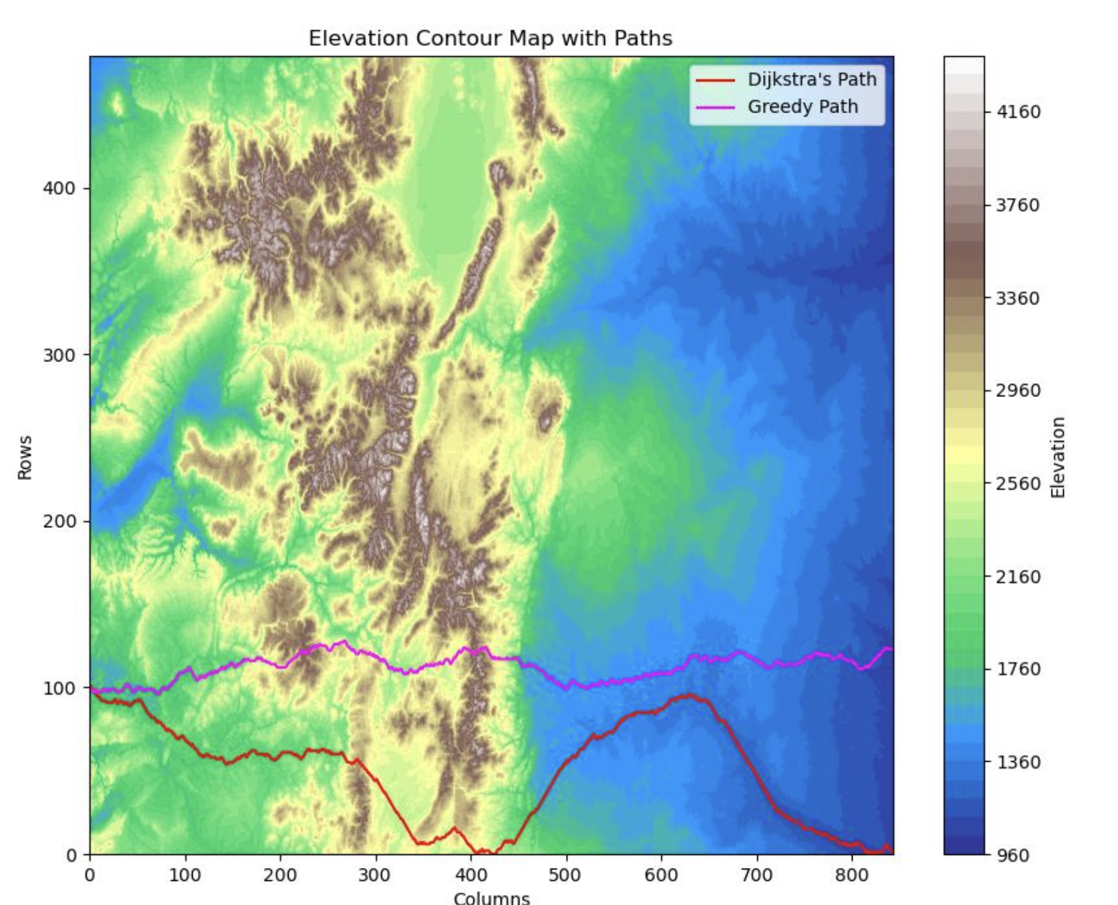 MountainPaths topographical map result one